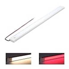 acegoo dimbar under skåp LED-belysning 12V linjär ljusbar 860lm 8W för kök bänkskiva husbil båt husvagn med integrerad dimmerbrytare & rött nattljus 3000K
