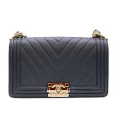 Chanel Vintage, Pre-owned, Dame, Blå, ONE SIZE, Tyl, Pre-owned Canvas chanel-tasker