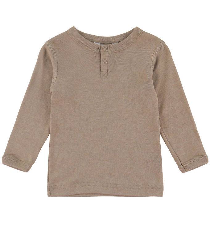 Joha Bluse - Uld/Silke - Mørk Beige - Joha - 90 - Bluse