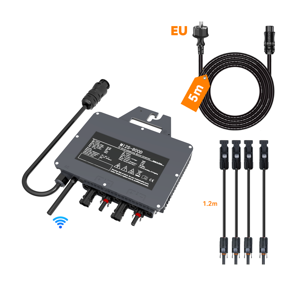 400W 800W DC22-60V to AC230V Solar Panels Micro Converter Household Grid Tie System Solar PV Inverter Shipping From EU