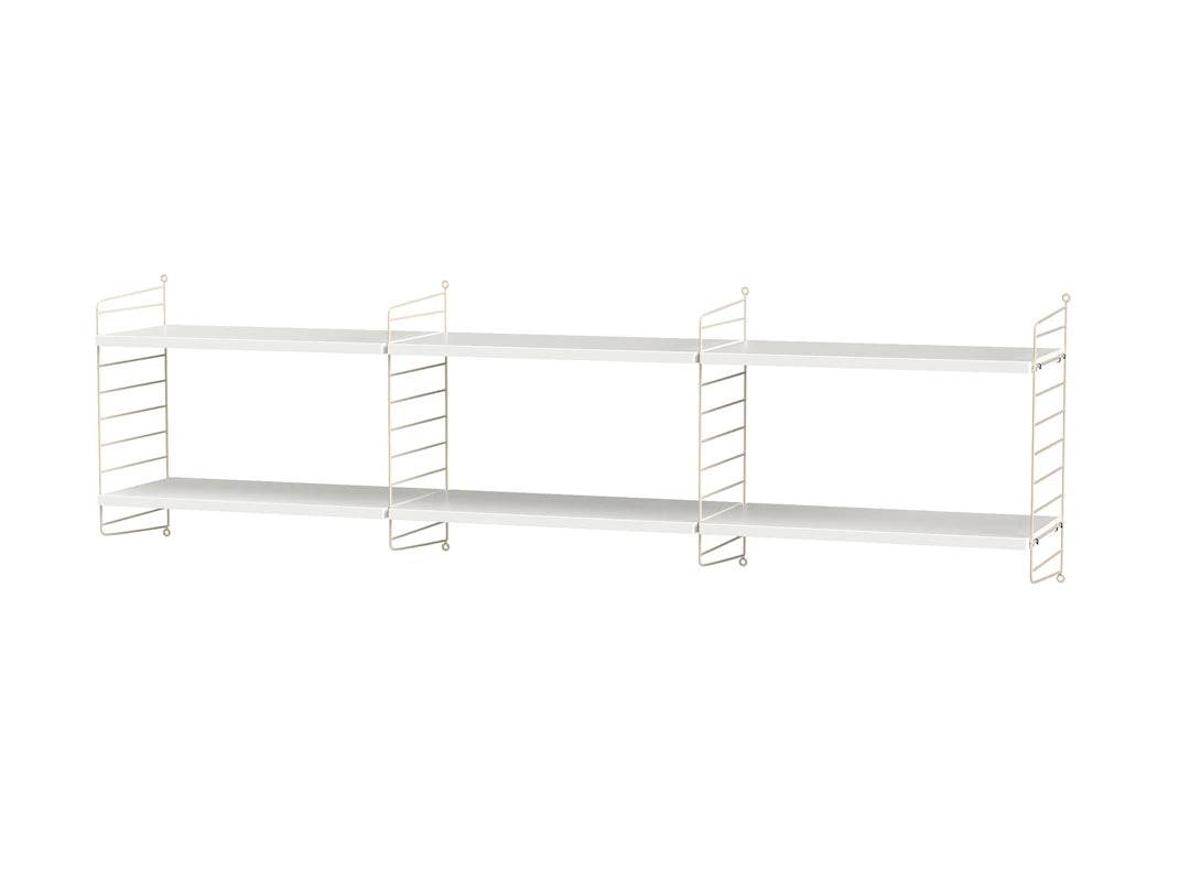 Reol, Living room O fra String Hvid - beige - Jacobsen Plus