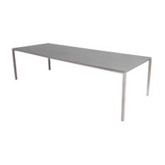 Cane-line - Pure Table - 280x100 - Spisebord - Stel: Taupe Aluminium / Bordplade: Basalt Keramik - B: 280 x D: 100 x H: 73 cm