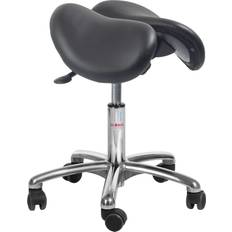 Echo Sadelstol, Sort, Læder, 45-58 cm, Alu
