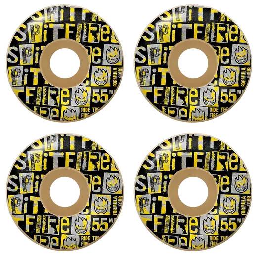Spitfire Formula Four Ransom Skateboard Hjul (Sort/Gul)