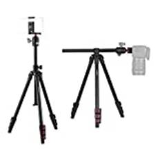 Andoer Q160H bärbart kamerastativ horisontellt monterat professionellt resestativ med 360° panoramakugelhuvud universellt för DSLR-ILDC-kameror, DVS smartphones max. Ladda 5 kg