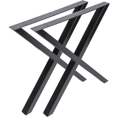 Understel/bordben til plankebord Oscar – Nielsen Design sort pulverlakeret metal H71 x L65 cm