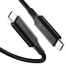 PowerArc ArcWire 100 W USB C till USB C kabel PET nät trippel fläta USB IF-certifierad 1 m PD-laddare snabbladdning kompatibel med Macbook Pro ChromeBook iPad Galaxy Note 20 Ultra S20 Nintendo Switch