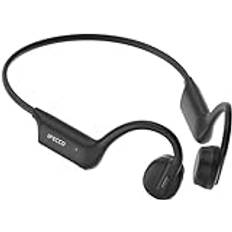 IFECCO benlednings hörlurar Bluetooth 5.3 – öppna örat trådlösa Bluetooth sporthörlurar med mikrofon, IPX5 vattentäta svettsäkra Bluetooth-hörlurar för cykling löpning träning, BONE X1