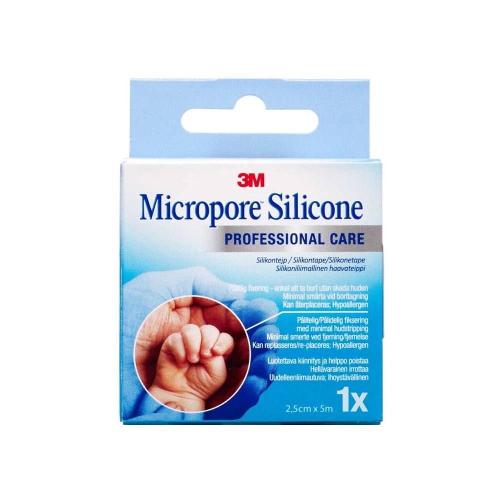 Micropore Silikonetape - 2,5 cm x 5 m