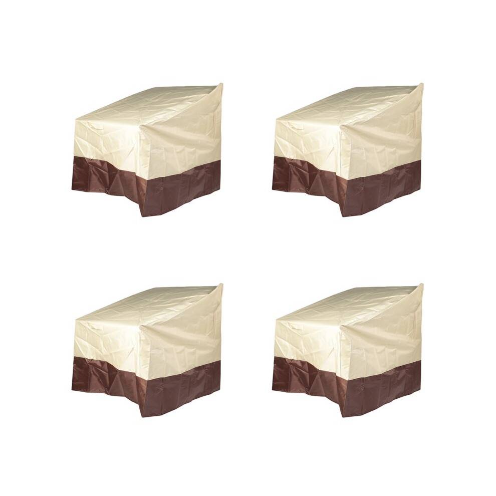 8 Pack Patio Adirondack Chair Cover 31X33X36 Inch Heavy Duty Outdoor Patio Chair Cover 420D, Beige