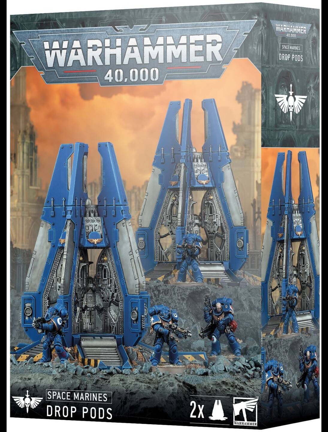 Space Marines Drop Pods Warhammer 40K