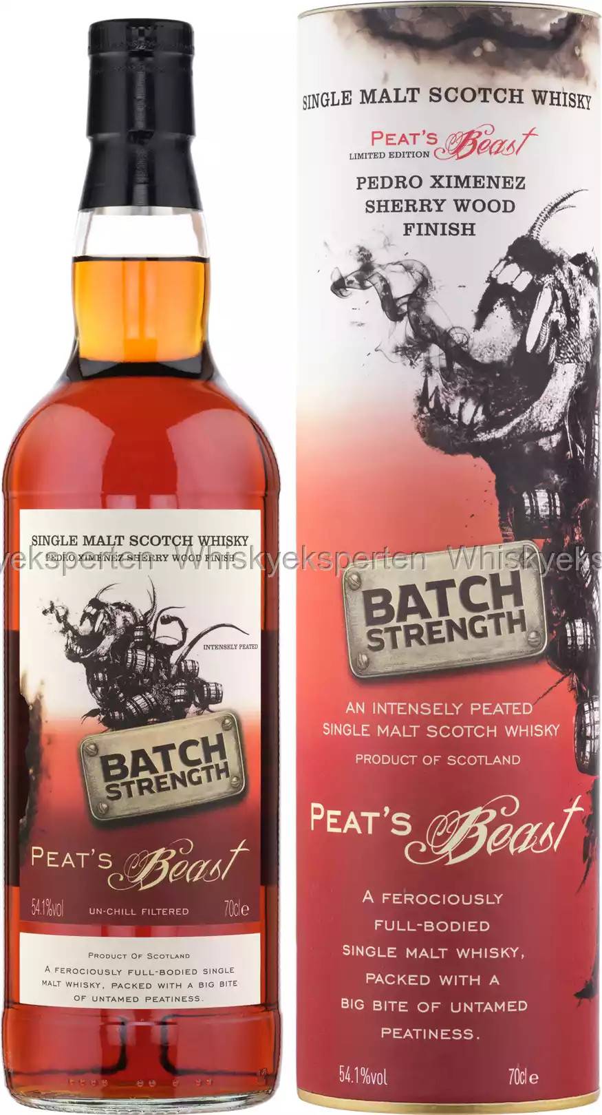 Peat's Beast Batch Strength - Pedro Ximénez Sherry Wood Finish 70 cl, 54,1%