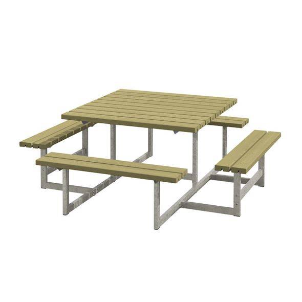 Bord bænkesæt Ela, LxD 2000 x 2000 mm, natur