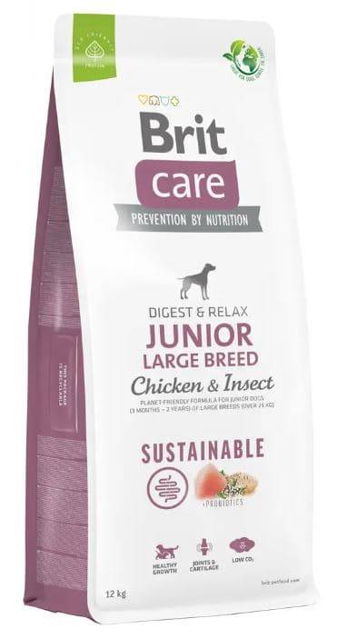 Brit Care Dog Sustainable Junior Large Breed med Kylling og Insekter 1 stk.
