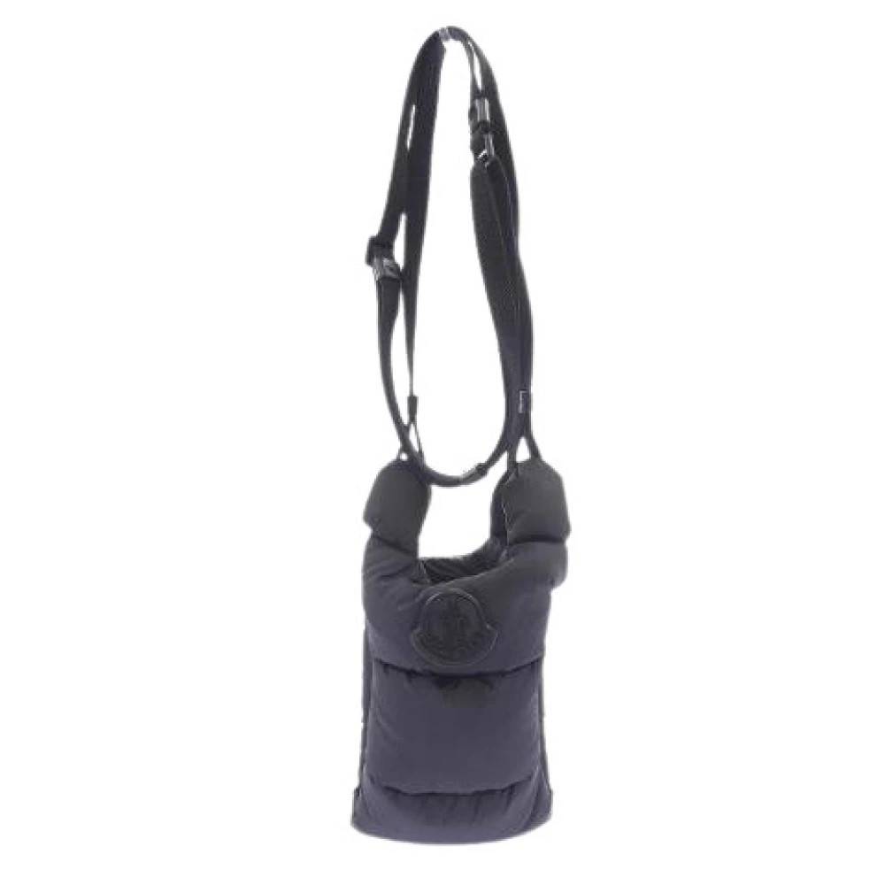Moncler Pre-owned Pre-owned Læder Skuldertaske - Vintage - Dame - Sort - ONE SIZE - Uld