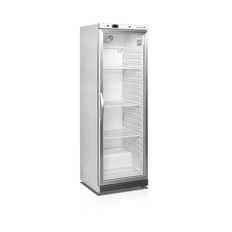 TEFCOLD Display køleskab – +2 til +10 °C – Nettovolumen 350 l – B600 x D585 x H1855 mm – rustfri stål