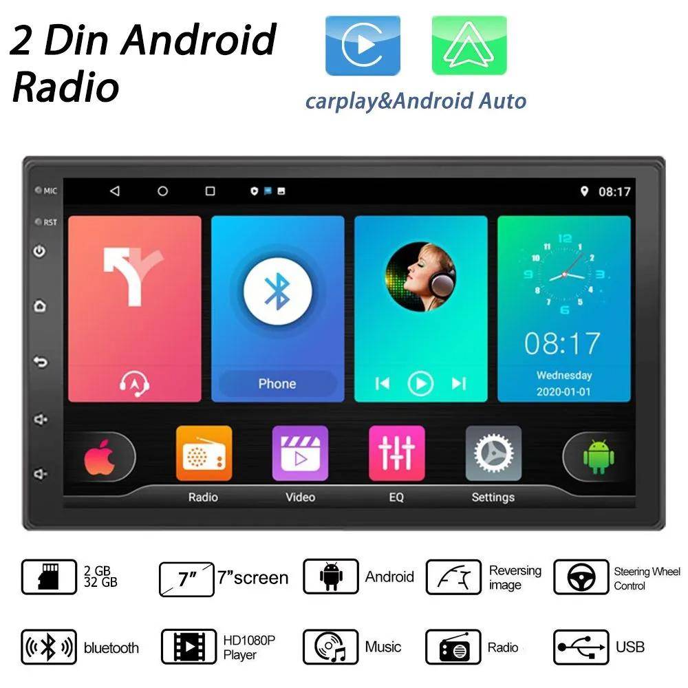 2 Din Android 7 tum Bil Multimedia Videospelare Universal Stereo Radio GPS För Volkswagen Nissan Hyundai Kia Toyota
