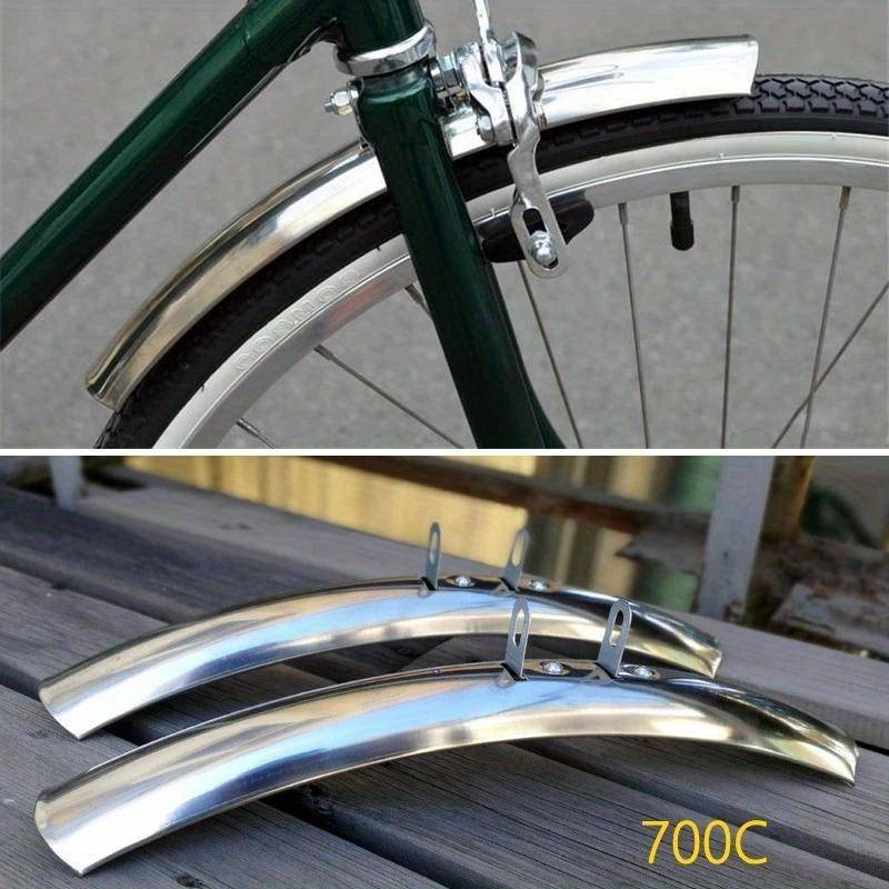 1 Set Retro Cykel Fram Bak Skärmar 700C 23C 25C Rostfritt Stål Stänkskydd Vinge Landsvägscykel Stänkskärm Skärm Delar
