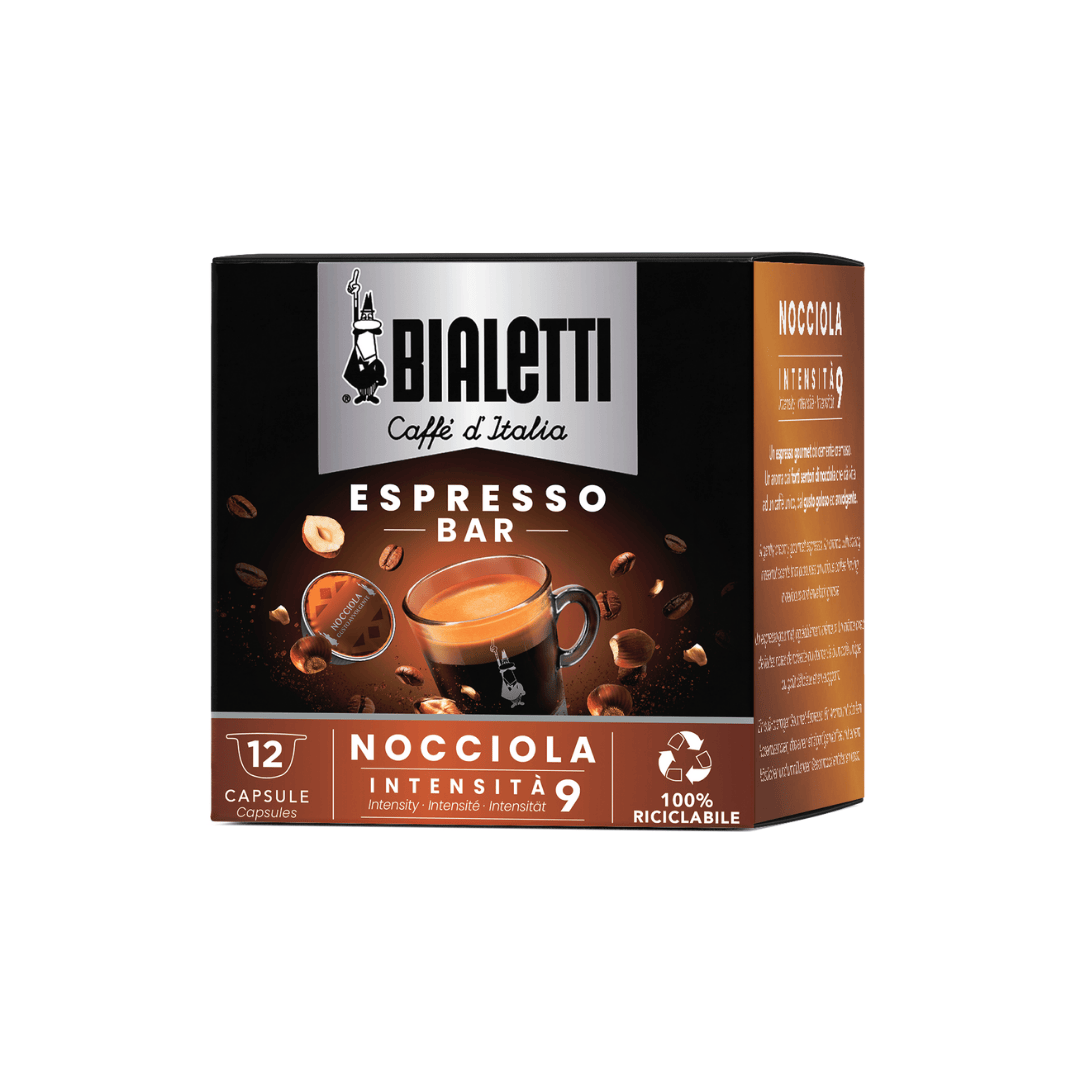 Bialetti Caffe’ d’Italia Coffee Capsules (Gioia Compatible) - 8 Pack (7g x 96) / Hazelnut - 9 (8 Pack (7g x 96))