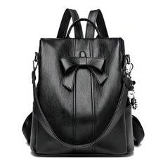 Fashion Designer Shoulder Bags Female Backpack Women Leather Backpacks Ladies Travel Backpacks School Bags For Girls Sac - Black