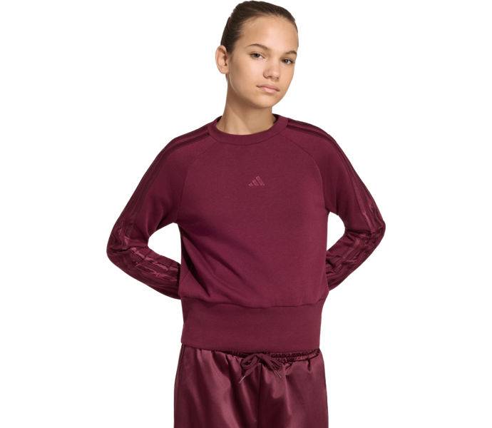 Satin Sweatshirt JR tröja, MAROON/MAROON, Barn, 140