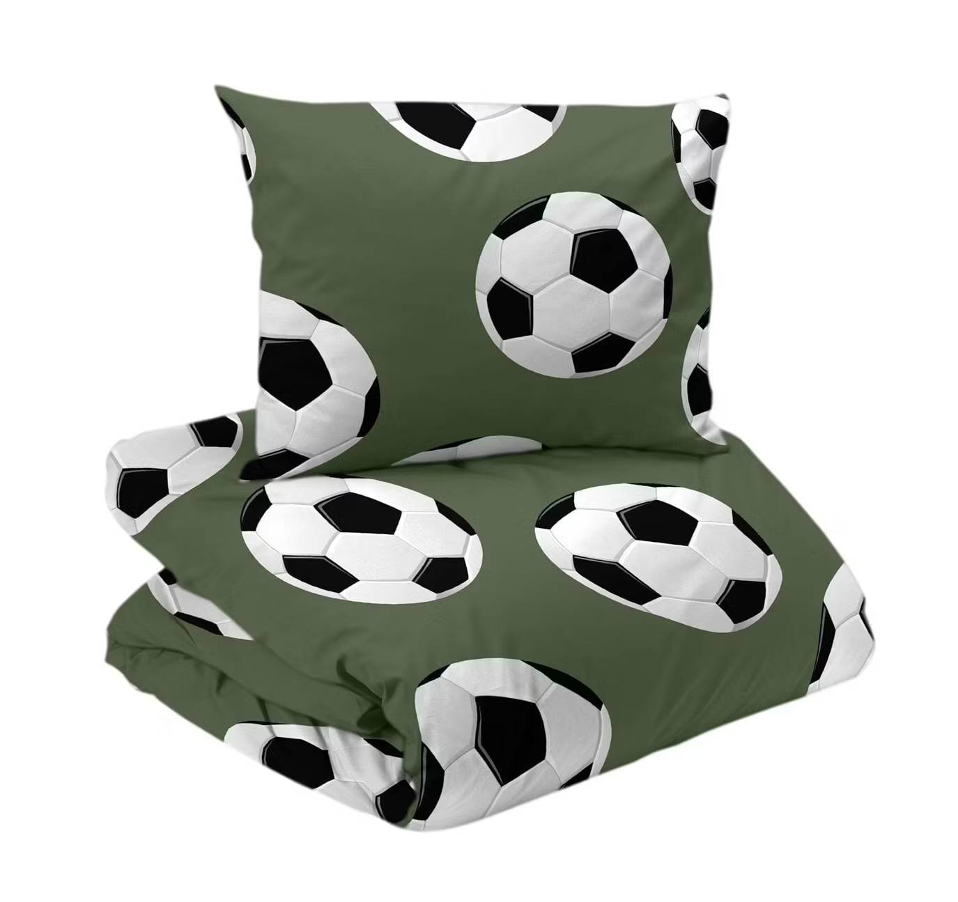 Bäddset fotboll grön Enkeltäcke Barn 150x210 Redlunds