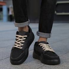 Men Casual Sports Shoes Lace-Up, Fashion Women Sports Running Sneakers, Casual Trainers - Black - EUR36,EUR37,EUR38,EUR39,EUR40,EUR41,EUR42,EUR43,EUR44,EUR45,EUR46