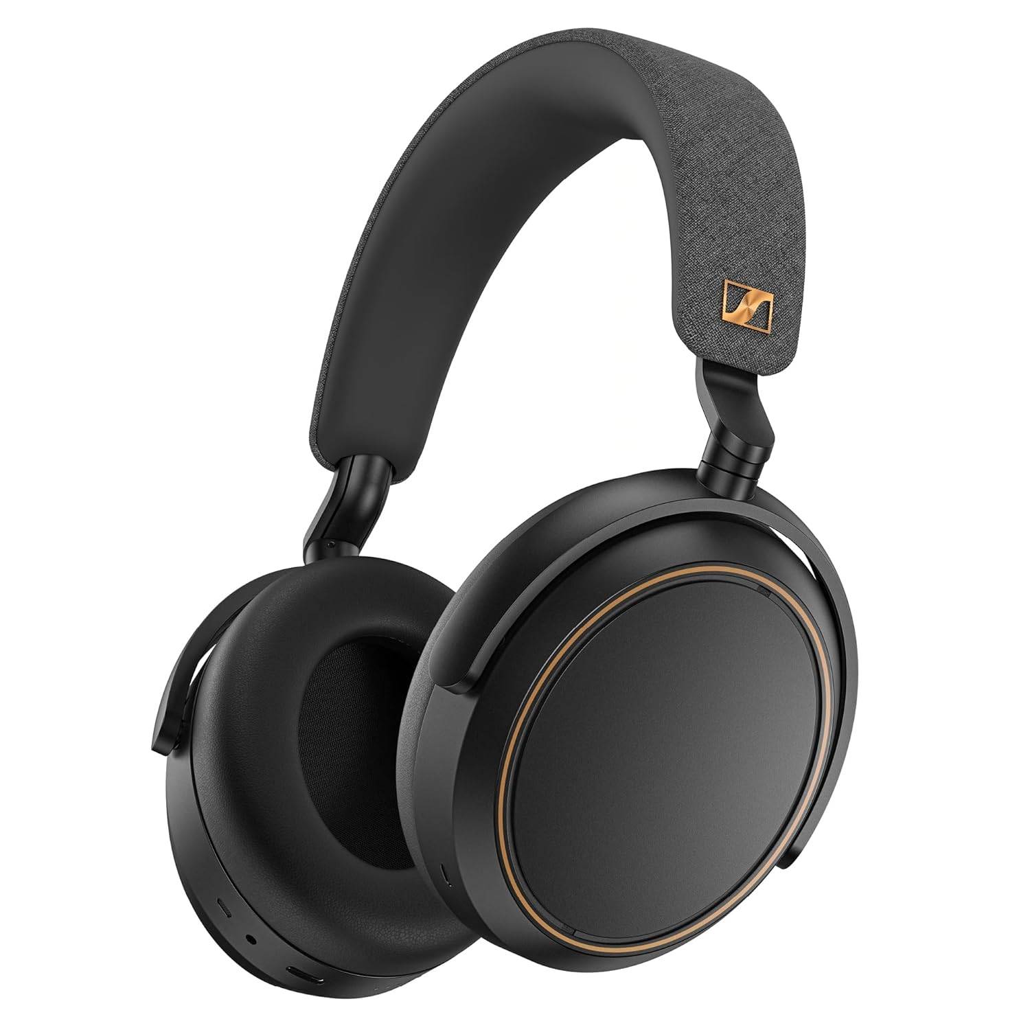 Sennheiser MOMENTUM 4 Trådlösa Hörlurar med Ljud av Hög Kvalitet Svart Koppar Högpresterande Drivrutiner Brusreducering 60 Timmars Speltid Pekpanel Lå