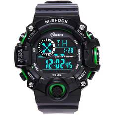 and Couple Sports High Junior High Waterproof Simple 50 Water LED Entrance High Junior High Birthday XINGYOU Men's Women's Watch, Watch, Girls, Boys, grön