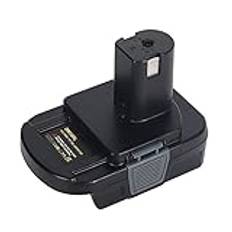 DM18RL batteriadapter för Ryobi 18 V litiumbatteridrivna elverktyg, konvertera med Dewalt 18 V 20 V eller med 18 V Li-Ion-batteri för 18 V-verktyg strömkälla med USB-telefonladdare