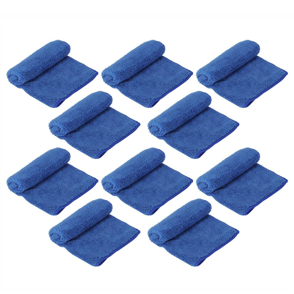 Genanvendelige makeupfjernerklude, mikrofiber ansigtsklude til naturlig rensning, hurtigtørrende vaskeklud der garanterer hygiejne, 10 stk. blåt