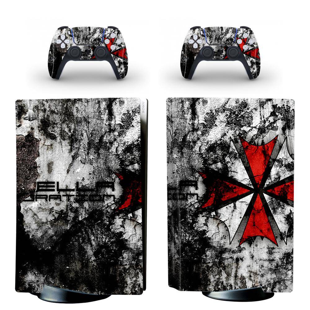 Umbrella PS5 Standard Disc Edition Skin Sticker Decal Cover for Console & Controller PS5 Skin Sticker Vinyl