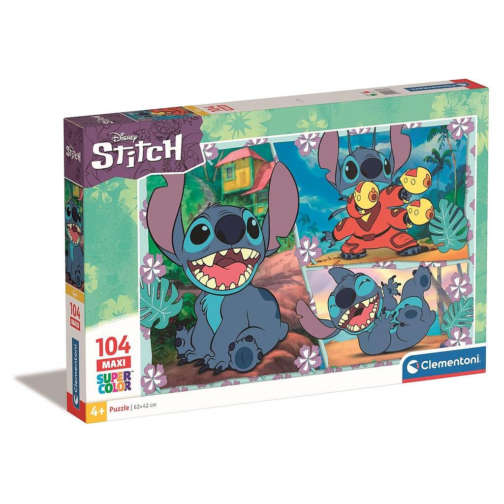 Disney Lilo and Stitch Plasma Blaster 104-bitars maxi-pussel Clementoni