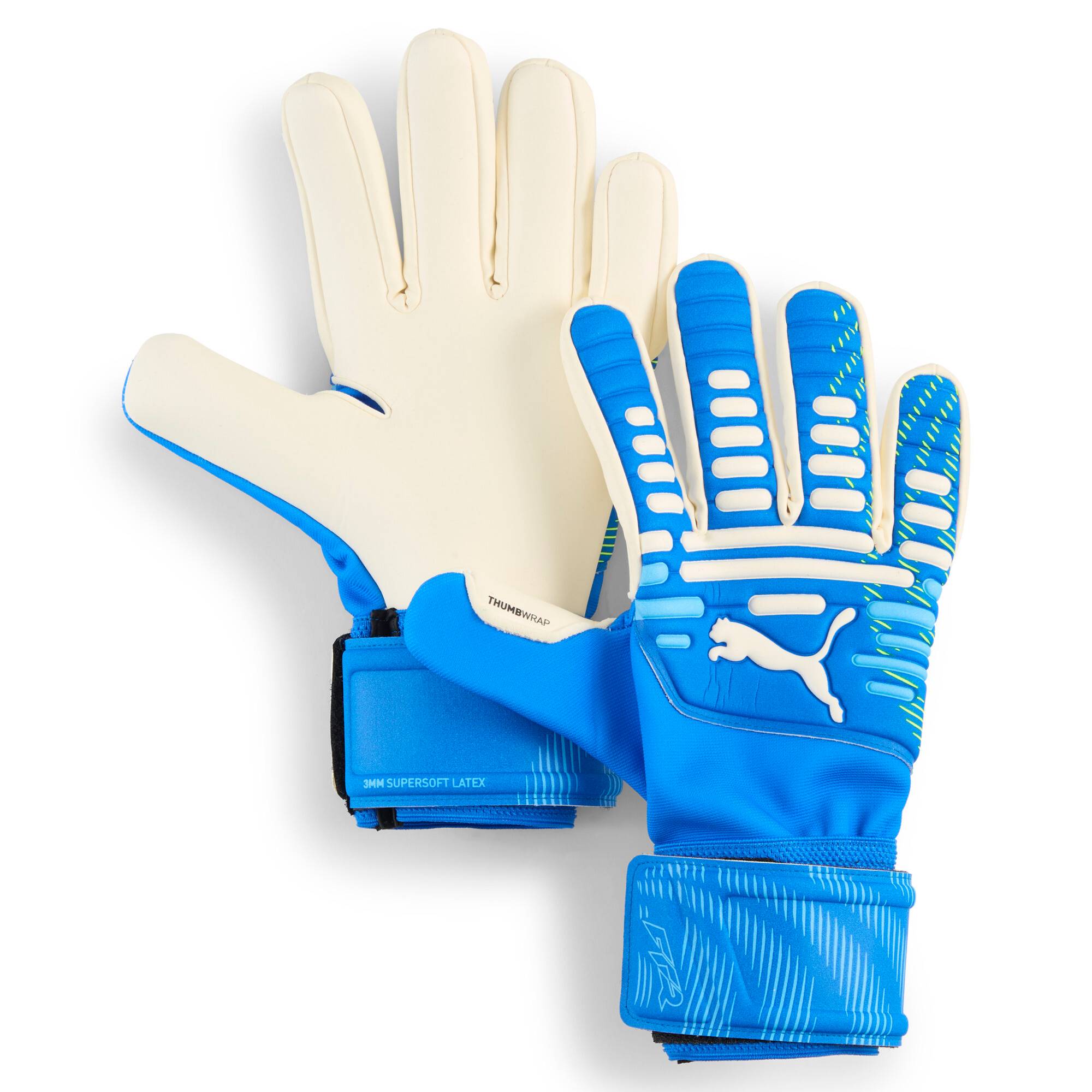 PUMA FUTURE Match NC Goalkeeper Gloves Unisex, Accessories, Ultra Blue/Luminous Blue/Lime Squeeze, 9