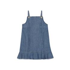 Ganni Heavy Denim Mini Dress - Tint Wash Dress 34 Dame - Butler Loftet