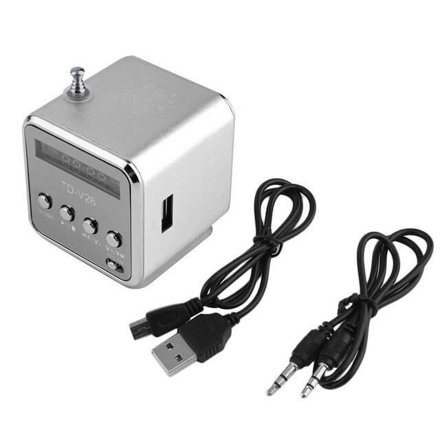 ONEVAN Mini Digital Bärbar Radio - silver--