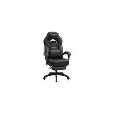 Ergonomisk Gamingstol med Fotstöd, Svart
