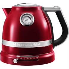 KitchenAid Wasserkocher mit Temperatureinstellung von 50 bis 100°C | Teekocher mit Temperaturanzeige und Kalkfilter 1,5L | Electrisch 2400 Watt | Edelstahl | Liebesapfel Rot