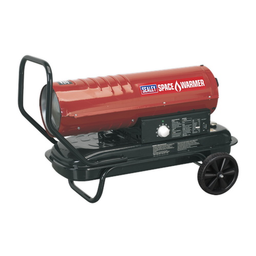 Sealey Space Warmer® Paraffin/Kerosene/Diesel Heater 70,000Btu/hr with Wheels