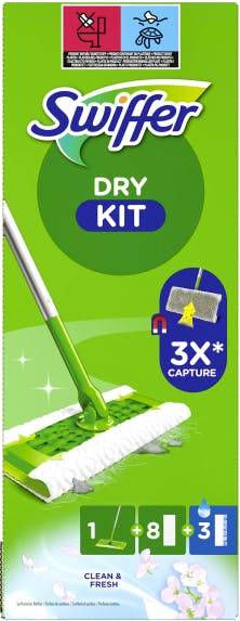 Swiffer Floor Handle Mop & Dry + Wet Refills 1 st + 8 st + 3 st