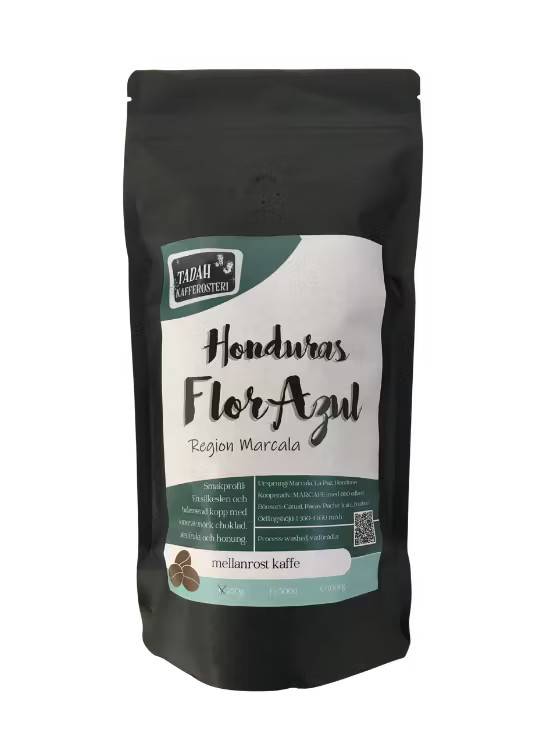 TADAH Flor Azul Marcala HONDURAS hela kaffebönor 250g