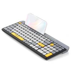 K100 2.4G Wireless Keyboard 100-Keys BT Dual-Mode Mechanical Keyboard Rechargeable Ultra-Slim grå färg