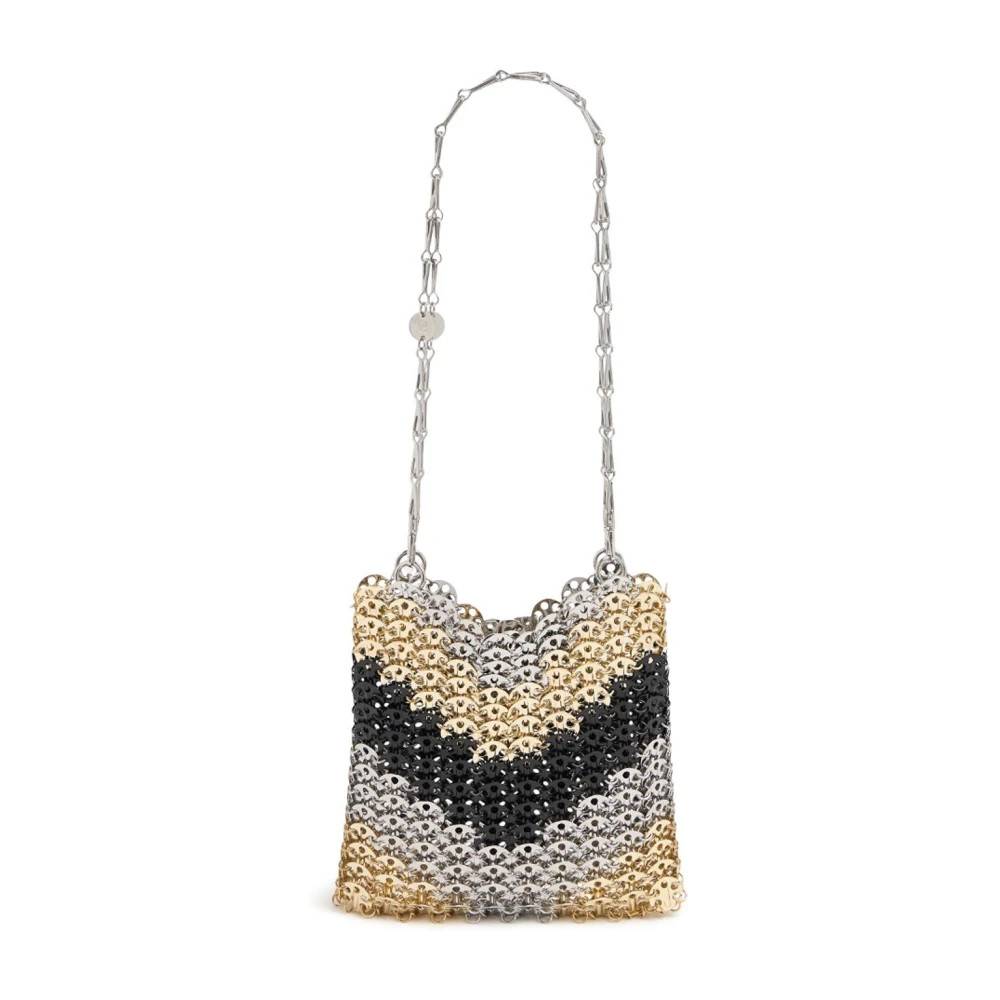 Rabanne Farveblok Chevron Taske 1969 - Tasker - Dame - Flerfarvet - ONE SIZE - Uld