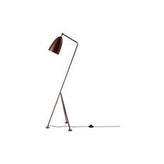 Gräshoppa Floor Lamp, Walnut Brown Glossy