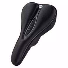 Gel cykelsadelöverdrag med memory foam, storlek L - svart
