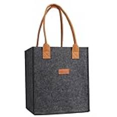 Nuhjytgf vinflaskväska, 6-delad ölhållare, resehand ölväska, återanvändbar, multifunktionell design, 26 cm, för picknick, fest, resor, camping, flaskhållare för camping, camping, camping, Svart,