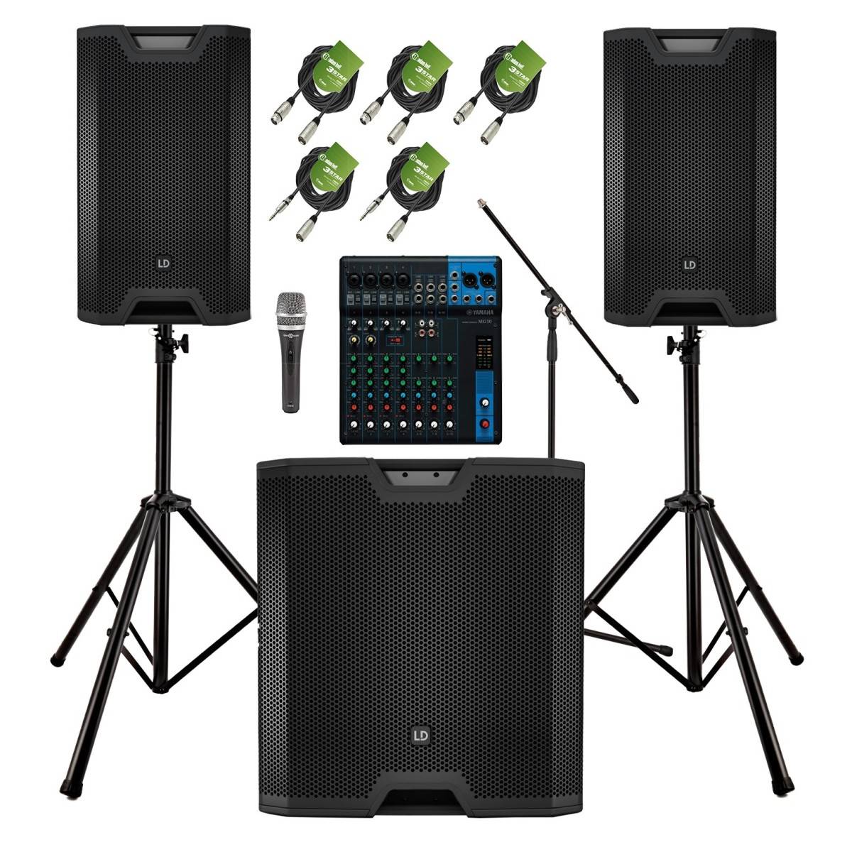 LD Systems ICOA 15 Complete PA System Bundle