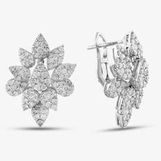 Pre-Owned 14ct White Gold 2.25ct Brilliant Cut Diamond Cluster Spray Stud Earrings 431715526