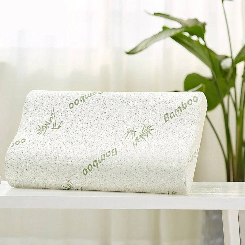 Bamboo Pillow Memory Foam Pillow Neck Pillow for Sleeping Ergonomically - 4 / 50x30cm (50x30cm)