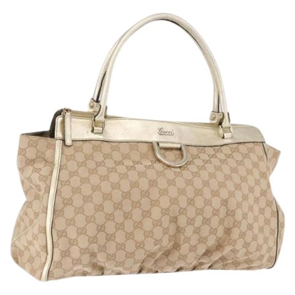 Gucci Vintage Pre-owned GG Canvas Håndtaske - Vintage - Dame - Beige - ONE SIZE - Uld